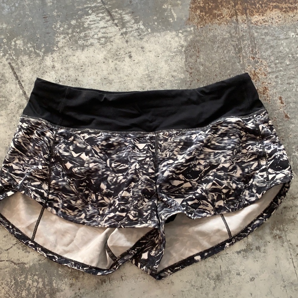 Lululemon Speed up short 2.5 black/white